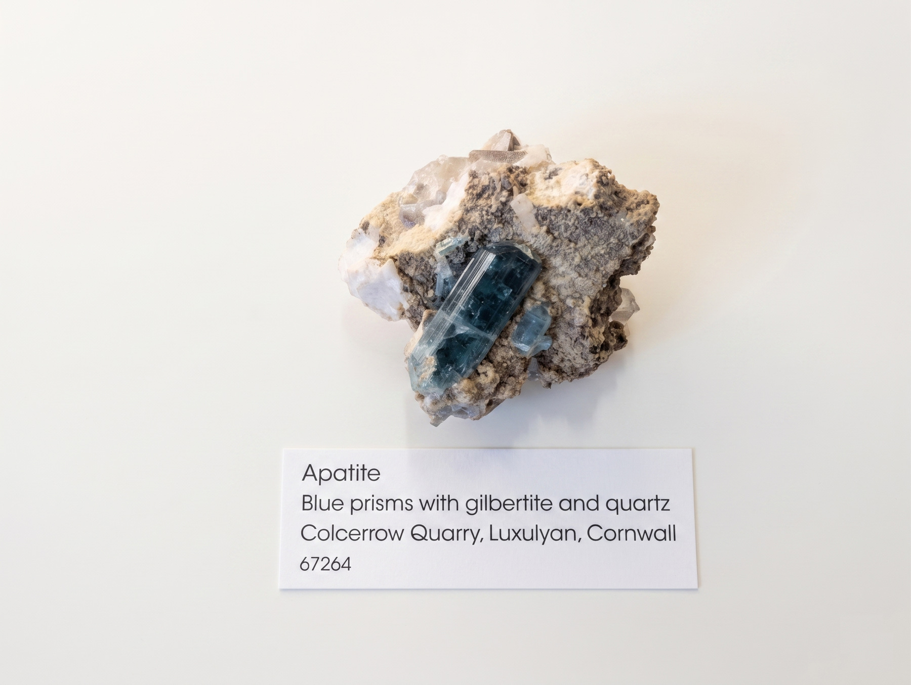 Colcerrow Quarry, Apatite, submitted by BertyBasset on 12-05-2026.
© Robin Griffiths, post processing by Nano Banana Colcerrow Quarry, Apatite